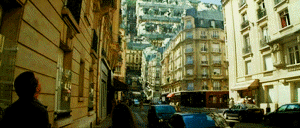 freaky folding city GIF